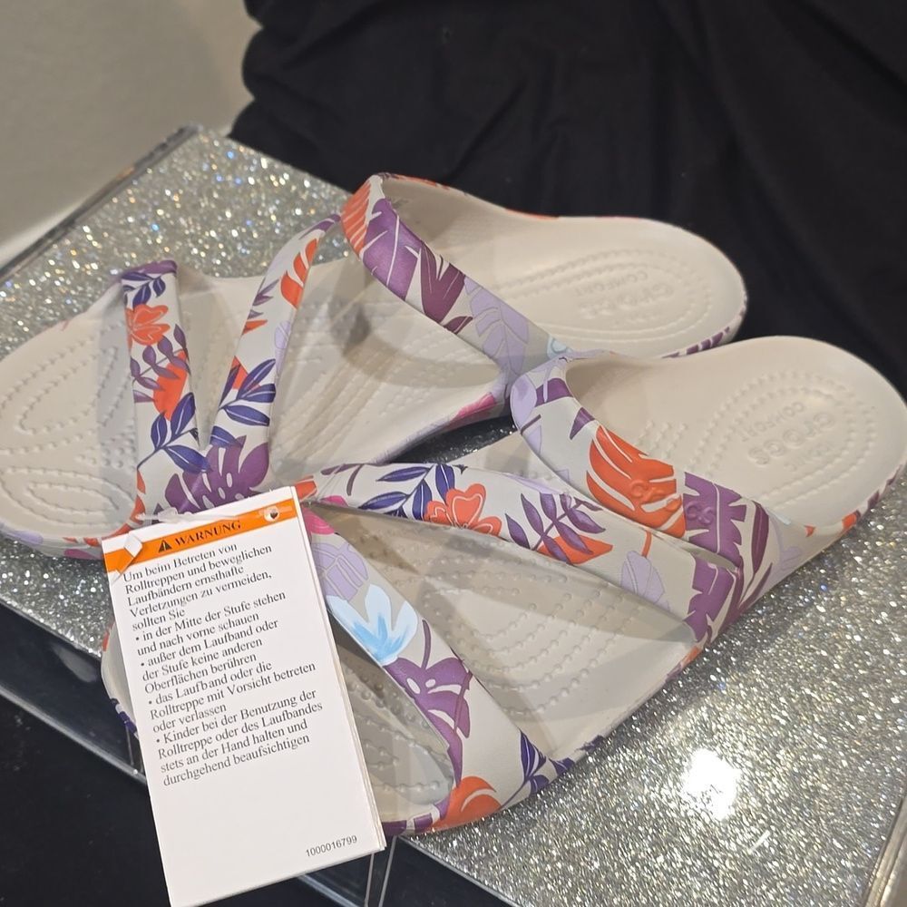 Crocs‎ Kadee 2 Tropical Slide Sandals- Pearl - Picture 8 of 11